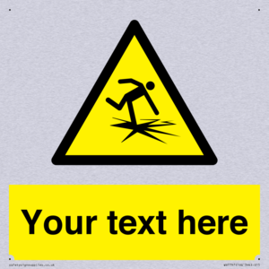 Custom warning thin ice